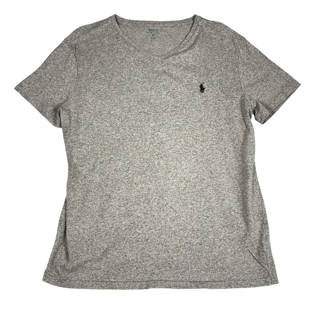 Polo Ralph Lauren Men's Gray Heather V-Neck T-Shirt Size M 100% Cotton